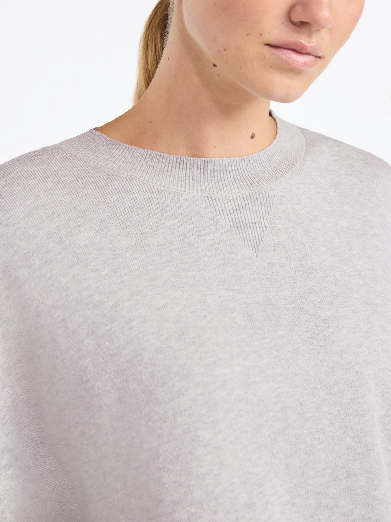 Scoop Women's and Women's Plus Oversized Crewneck Sweater, Lightweight, Sizes XS-4X