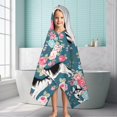 thumbnail image 6 of Husky Dog Flower Floral Hooded Bath Towel，60"x35" for Ages 3 To 12 Kids, Quick Dry Lightweight Soft Microfiber Hood Beach Towel Cover Up for Kids, 6 of 7
