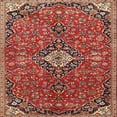 thumbnail image 1 of Ahgly Company Indoor Square Traditional Red Medallion Area Rugs, 6' Square, 1 of 6