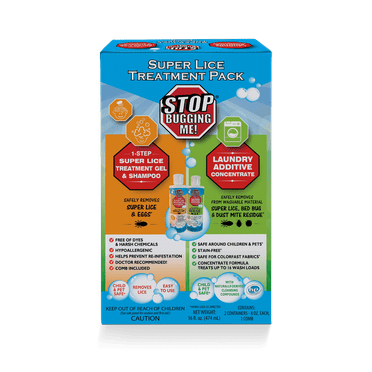 Stop Bugging Me - Super Lice Treatment Pack - 1 Super Lice Treatment Shampoo with Comb and 1 Laundry Additive Concentrate