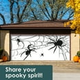 thumbnail image 4 of 7' x 16' Spider Web Halloween Double Garage Door Banner - Terrifying Giant Spider Decorations, 4 of 5