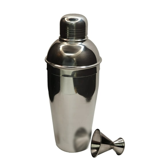 Home Brew Ohio Stainless Steel Cocktail Shaker 750ml and Jigger 1/2oz X 2oz