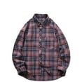 thumbnail image 1 of Blusa y camisa de manga larga con cuello vuelto para hombre, con solapa estampada y botones, bolsillo tipo cárdigan, blusa de manga larga con cuello vuelto, blusa de poliéster para hombre, 1 of 3