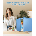 thumbnail image 3 of Upstreman 1.7 Cu ft Mini Fridge with Freezer Single Door Compact Refrigerator, Low Noise, Energy Saving, Adjustable Temperature, Reversible Door, for Home Office Dorm, Blue FR17, 3 of 12