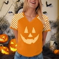 thumbnail image 7 of Godom Womens Halloween T-Shirt Funny Short Sleeve V Neck Graphic Tees Tops, 7 of 7