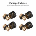 thumbnail image 2 of 3/4 Inch Aluminum Garden Hose Quick Connectors Male and Female Set with Rubber , Leak-Proof O- for Sprinklers, Nozzles, and Watering Tools, 2 of 5