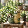 thumbnail image 5 of BUDAO00 Head Planter Pot Face Planter Pots Funny Planter Pot Cute Resin Succulents Flower Planters Decor for Indoor Outdoor Home Office Gift Ideas (A), 5 of 9