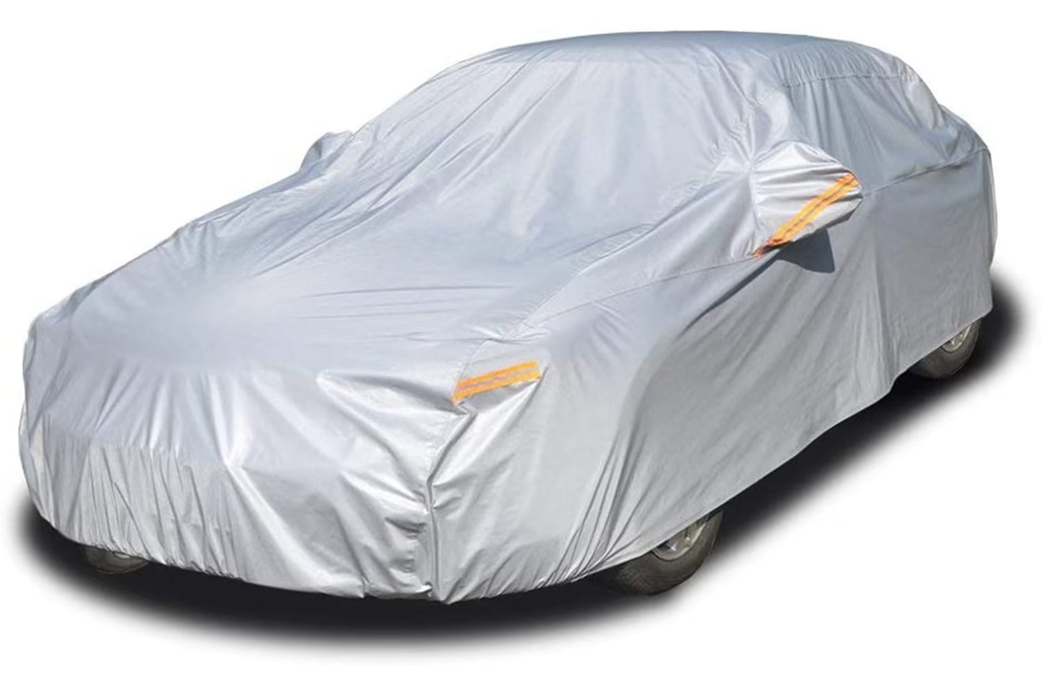 5 Layer Full Coverage Car Cover For Jaguar XJ8 L 1998-2008 - Semi-Custom Fit, Elastic Hems, Includes Straps & Bag