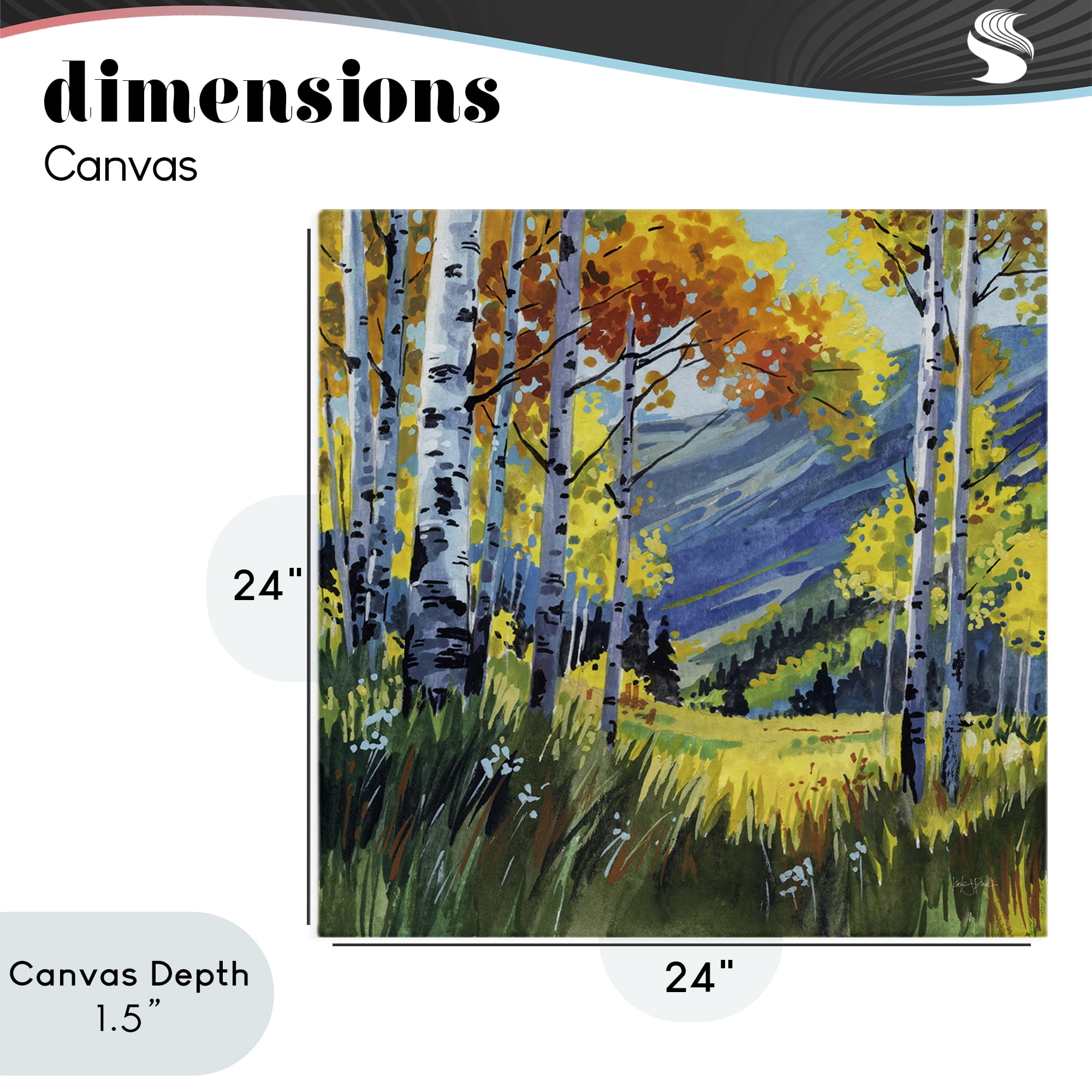 Stupell Industries Autumn Golden Birch Grove Canvas Wall Art, design by Kate Jarvik Birch