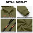 thumbnail image 5 of Men's Full Zip Hoodie Long Sleeve Casual Sweatshirt with Chest Pocket Drawstring Soft Fall Zip Up Hoodie, 5 of 6