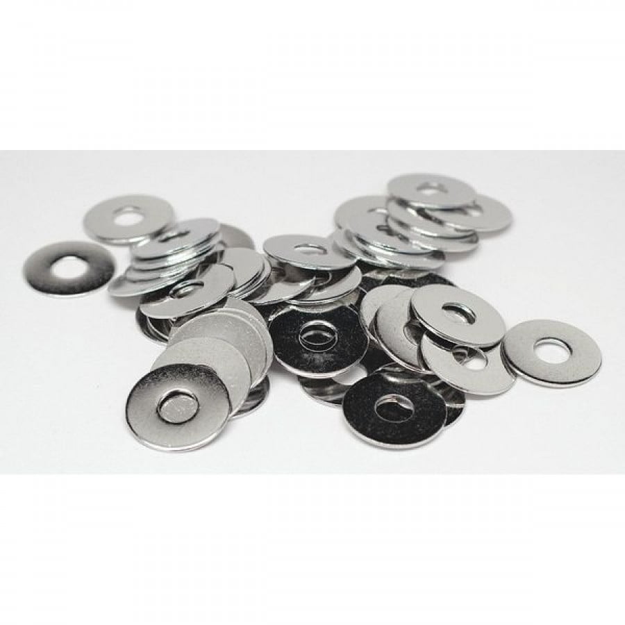 FOREVERBOLT FBFLWASH14SODP100 1/4" x 5/8" OD NL-19(R) Finish 18-8 Stainless Steel Flat Washers, 100 pk.