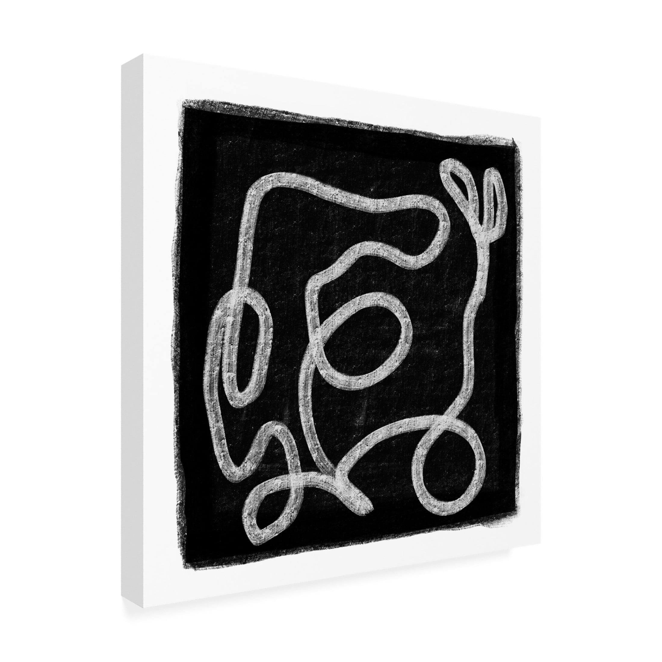 Trademark Fine Art Sharyn Bursic Black Scribble Lines 1 Canvas Wall Art