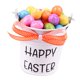 thumbnail image 3 of Cubo de huevos de Pascua, decoración ligera de Pascua, cesta de búsqueda de huevos de Pascua Lazo de lunares naranja, 3 of 7