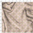thumbnail image 4 of Soimoi Tissu Crêpe polyester Blanc Imprimé Mandala Multicolore au Mètre 42 Pouces de Large, 4 of 5