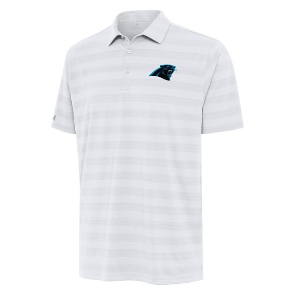 Men's Antigua White Carolina Panthers  Tunnel Polo