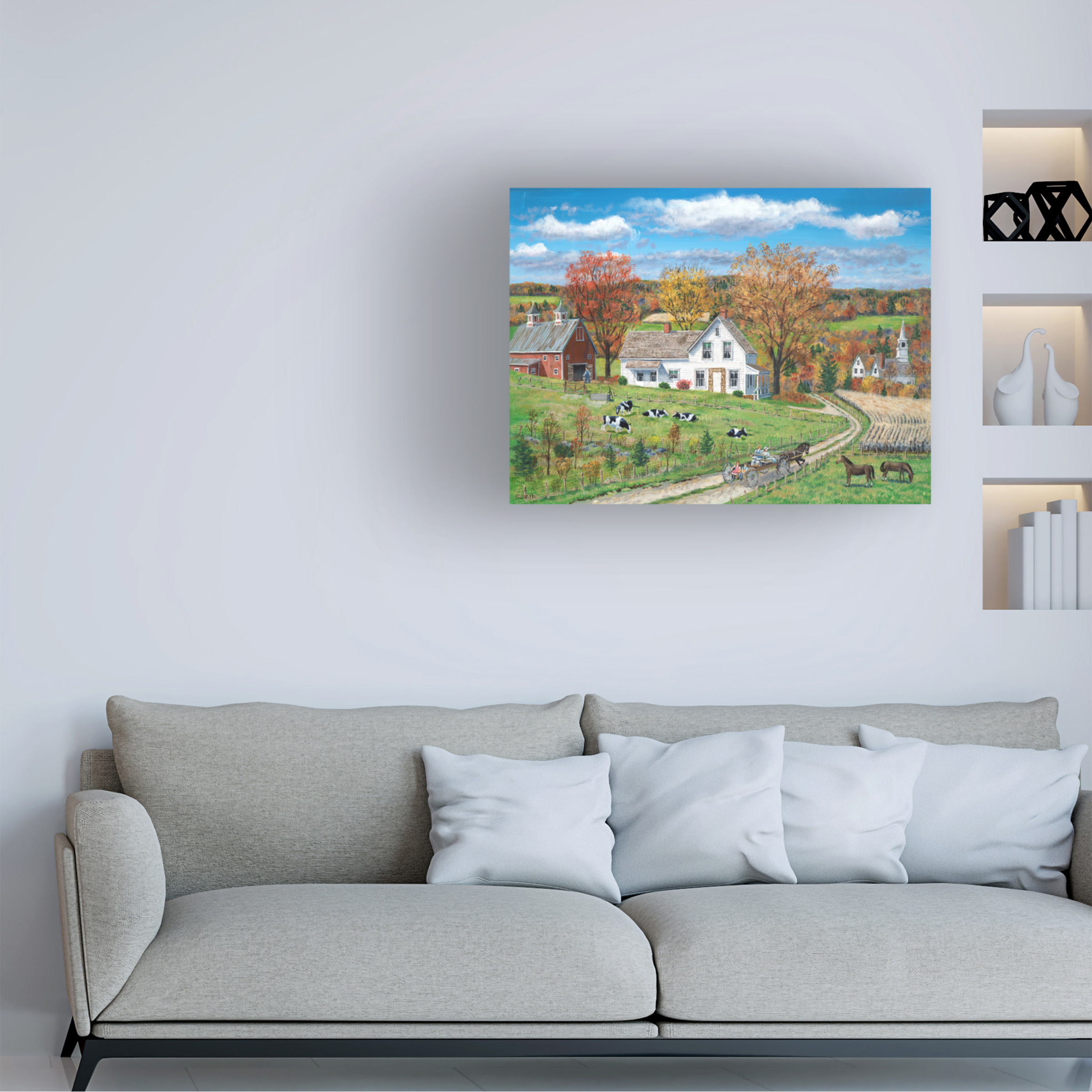 Canvas Wall Art - Bob Fair 'Autumn Colors' Wall Art for Living Room, Bedroom, or Office DÃ©cor by Trademark Fine Art - 47 x 35 Inches