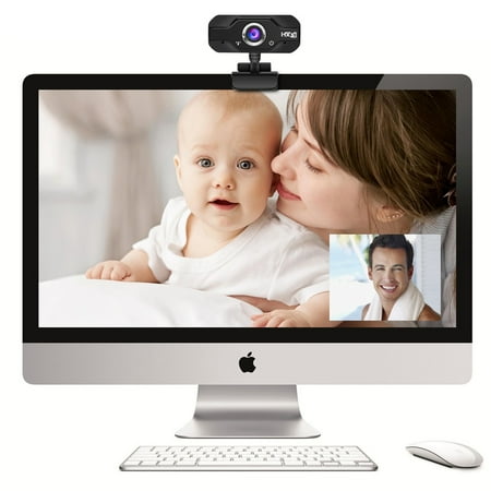 720P HD Webcam, EIVOTOR USB Mini Webcam Computer Camera with Built-in Microphone for for Desktop Skype Computer PC 360-Degree Swivel
