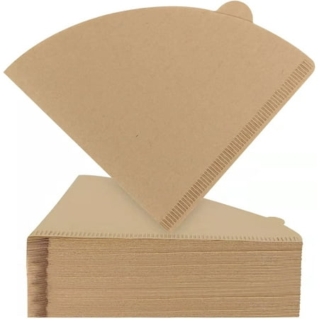

Coffee Filters 100 Count 2-4 Cups Cone Natural Paper Filters Compatible with V60 and All No.2 Size Pour Over Drippers (Unbleached，100)