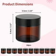 thumbnail image 2 of 10PCS 2oz Amber Glass Cosmetic Jars, Straight Sided Cream Jar Container Empty Cosmetic Lotion Containers with Lids, Inner Liners, Leak-Proof Travel Cosmetic Sample Jar, 2 of 5