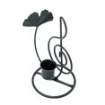thumbnail image 4 of Candelabro cónico con forma de hoja de Ginkgo, adorno decorativo para el hogar, candelabro cónico de Metal para inauguración de la casa Negro, 4 of 8