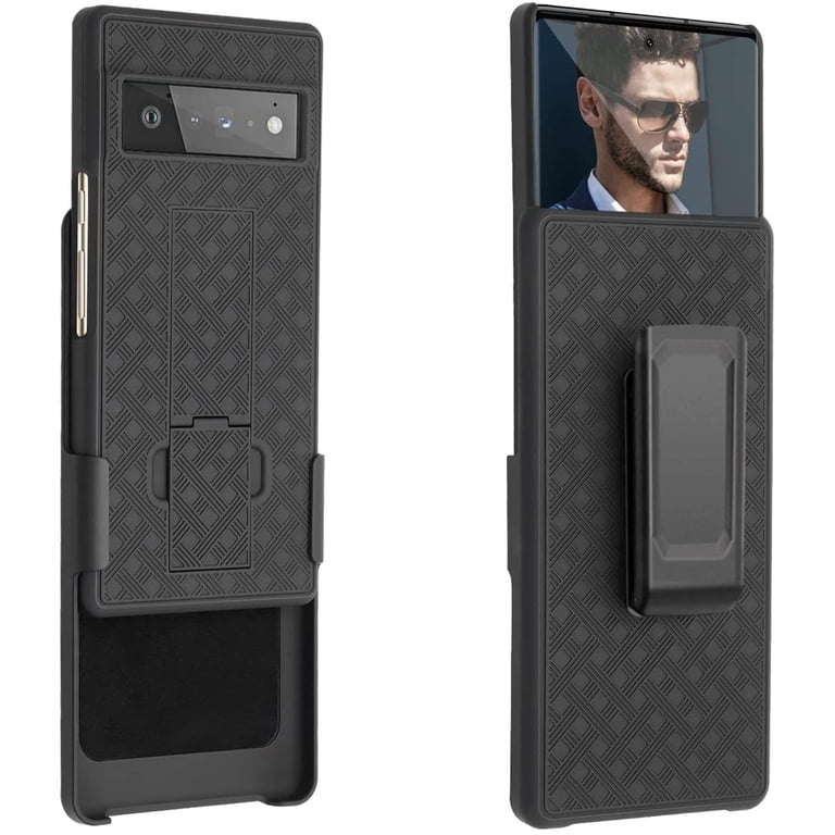 per Google Pixel 6 (2021) Custodia Orizzontale per Fondina in Pelle con