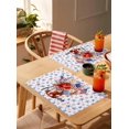 thumbnail image 4 of Stripes Stars Flag Placemats Set of 6,Washable Woven Burlap Cloth Fabric Placemat for Square/Rectangle/Round/Oval Dining Table,Easy Clean Place Mats for Toddlers,Kids 4th of July Spring Summer Floral, 4 of 6