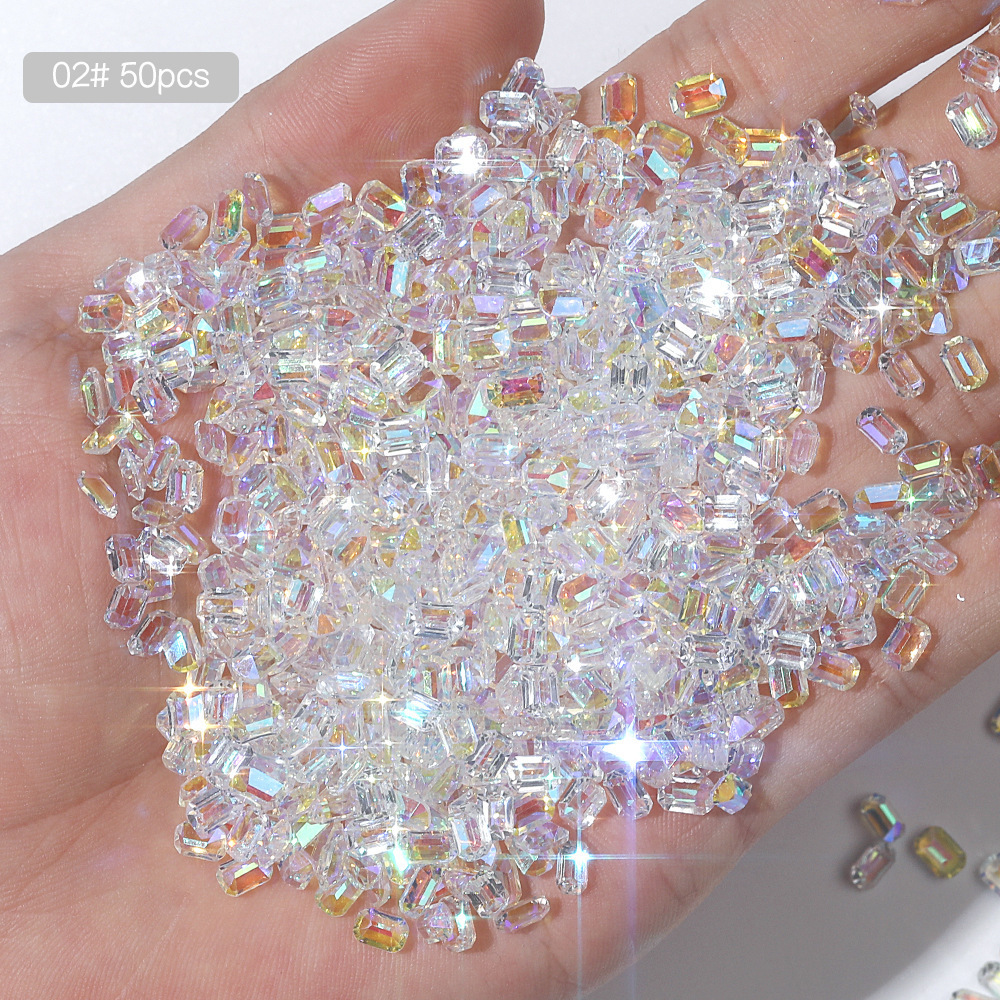 50pcs Colorful Nail Art Rhinestones Decorative Nail Art DIY