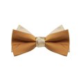 thumbnail image 1 of INSPIRAR CHIC Corbata de Pajarita Vintage de Dos Colores para el Día del Padre para Banquete, Boda, Fiesta y Más Naranja-Champán Talla Única, 1 of 4