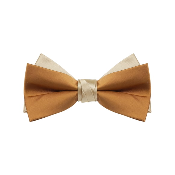 INSPIRAR CHIC Corbata de Moño Vintage Bicolor para Banquete, Boda, Fiesta y Más Naranja-Campánula Talla Única