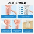 thumbnail image 2 of Handheld Fan with Mister, Portable Misting Fan, Mini Personal Mister Fan, Spray Bottle Fan with 4 Speeds, 800mAh Rechargeable Battery, 20ml Water Tank for Outdoor, Travel, Beach, Camping, White, 2 of 9