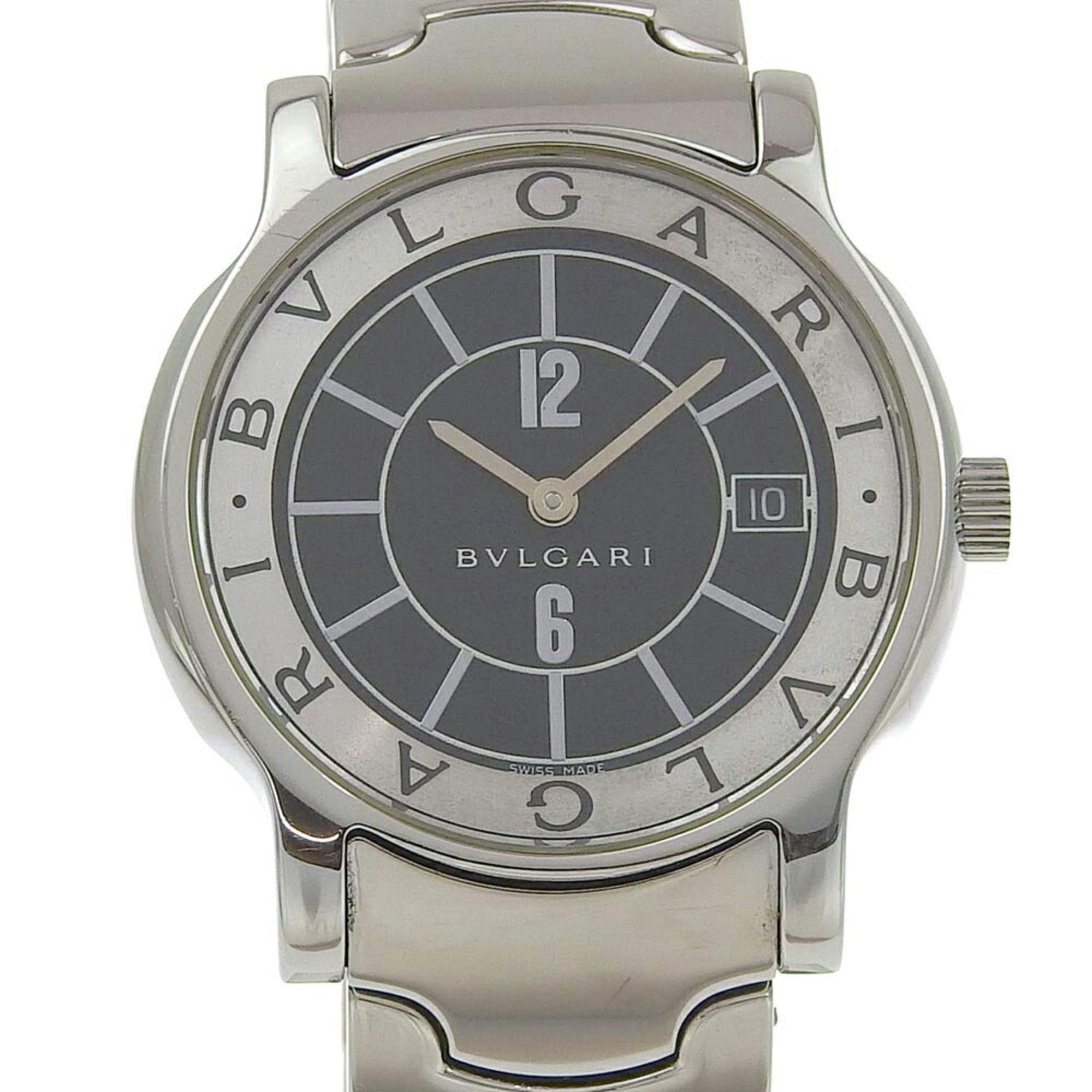 Pre-Owned BVLGARI Solotempo Watch ST35S Quartz Silver Dial  display picture 1