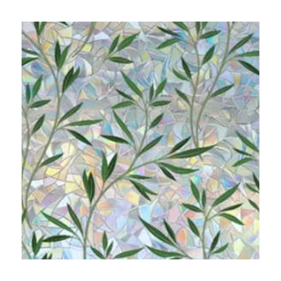 Window Privacy Film With 2026 Floral Pattern 3D Transparent Static Cling Heat Insulation Anti UV Window Sticker for Home Bedroom Bathroom (Multi-Color)