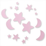 Star & Moon Pink Stickers