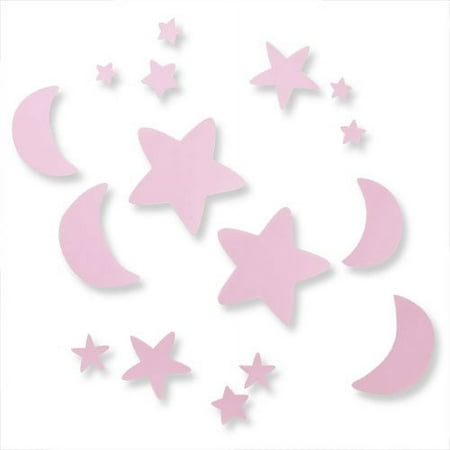 Star & Moon Pink Stickers