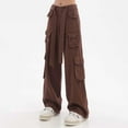 thumbnail image 5 of Outfmvch Cargo Pants Vintage Pants Wide Leg Pants Woman Womens Work Pants Palazzo Pants for Women Flare Leggings Baleaf Pants Women Brown M, 5 of 6