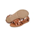 thumbnail image 4 of New Women Wild Diva Clover-59 Leatherette Peep Toe Weave hook and loop Sandal Flat Size, 4 of 5