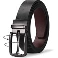 thumbnail image 1 of Women Leather Reversible Belt, Ladies Belt for Jeans with Rotated Buckle, 1 of 7