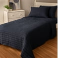 thumbnail image 4 of Dawn 7-Piece Complete Bed-in-a-Bag Quilt Set with Quilt, Sham & Matching Sheet Set, Full, Navy Blue, Soft & Warm, 4 of 5