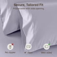 thumbnail image 4 of California Design Den Pillow Cases Queen Size Set of 2 - 1000 Thread Count, 100% Cotton Sateen Pillowcases, Fits Standard & Queen Pillows - Lavender Grey, 4 of 8