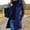 Dark Blue, variant on Caywon Women's Hooded Button Front Coat, Long Sleeve Casual Outerwear Jacket with Pockets, Relaxed Fit Everyday Fall Layering Coat