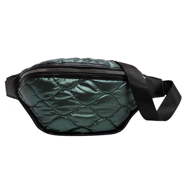 Bolso Cintura para Mujer Ropa Algodón Acolchada Informal A La Bolso Pecho 1233 Verde