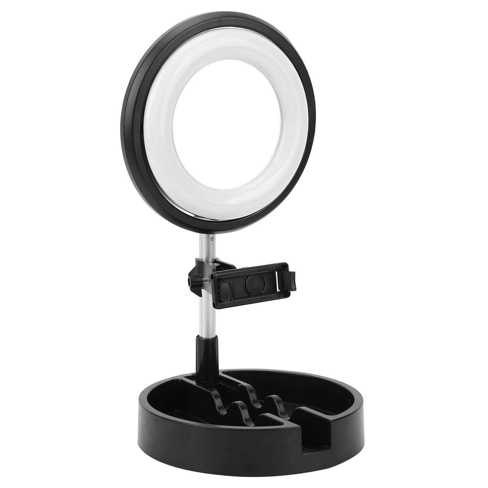 Tanke Foldable LED Fill Light Video Ring Light with Mirror and Phone Clip for Live Streaming 30.7oz