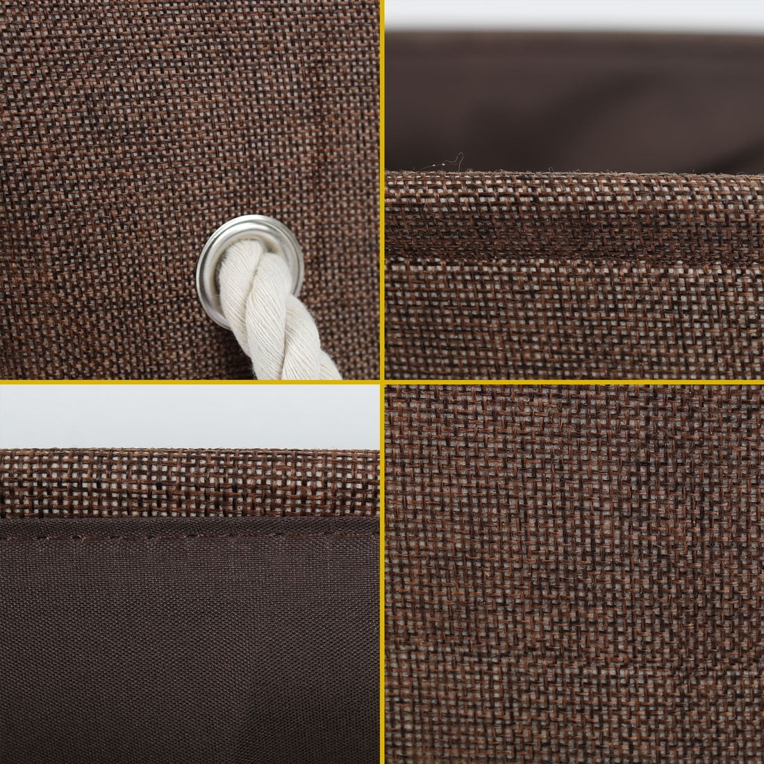 Collapsible Fabric Storage Bins Basket Storage Container Chocolate Color S