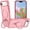 Pink, variant on MYKOMI for iPhone 17 Pro Max Case with Magnetic Stand [Military Drop Protection][Compatible with Magnet] Shockproof 17 Pro Max Phone Case with Ring Holder