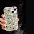 thumbnail image 3 of Polka Dot Water Ripple Laser Phone Case Compatible with iPhone 13 Pro 2021 Retro Classic Trendy Korean Stylish Bling Slim One Piece Cover for Women Girls(iPhone 13pro 6.1") Beige, 3 of 9