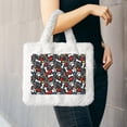 thumbnail image 6 of Rocae Paw And Bones or Plush Underarm Bag White Furry Purse Handbag for Autumn and Winter, 6 of 7