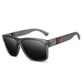 thumbnail image 3 of Vintage Large Square Frame Sunglasses - Polarized Fashion Shades for Men and Women, Ideal for Outdoor Sports, Party, Vacation, Travel, Driving, Fishing, Decors, and Photo Props with Gift-Giving Option, 3 of 5