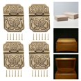 thumbnail image 2 of MYG Wooden box hinge kitchen cabinet small hinge antique retro small hinge, 2 of 8
