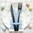 thumbnail image 4 of KTTECTOA 4PCS Easter Rabbits Silverware Pocket Cutlery Pouch Festal Table Decor Cutlery Storage Bag Table Setting Supplies Clearance Home Goods Canada Days Home Decor Home Needs, 4 of 6