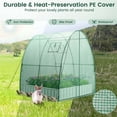 thumbnail image 6 of Costway Portable Greenhouse with 2 Zippered Doors 2 Roll-up Screen Windows 6 x 6 x 6.6 FT Green, 6 of 11